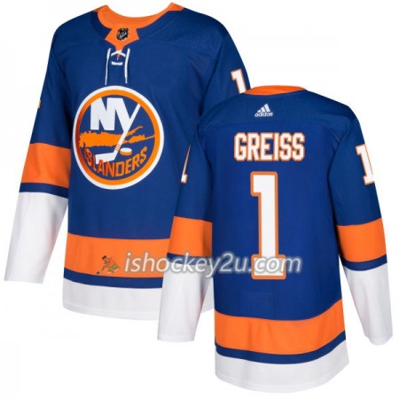 Mænd NHL New York Islanders Trøje Thomas Greiss 1 Adidas 2017-2018 Royal Authentic